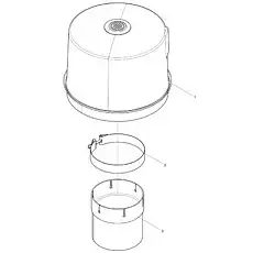 Cyclonic Separator - Блок «First Coarse Air Filter»  (номер на схеме: 1)