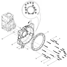 Hexagon Nut - Блок «Flywheel Housing Group»  (номер на схеме: 8)