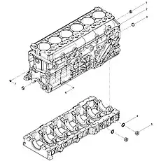 Cylinder Block Preassembly - Блок «Crankcase assembly»  (номер на схеме: 2)