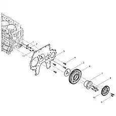 Flywheel Housing Plate - Блок «Gear Drive Set»  (номер на схеме: 3)