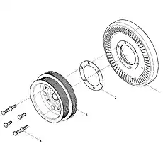 Crankshaft Pulley - Блок «Belt pulley assembly»  (номер на схеме: 3)