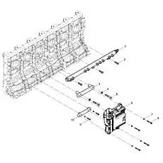 ECU bracket assembly - Блок «Common rail system combination group»  (номер на схеме: 3)