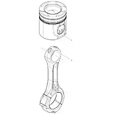 Piston assembly - Блок «Connecting rod and piston combination group»  (номер на схеме: 1)