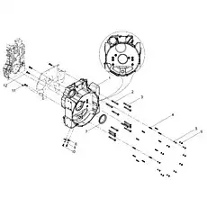 Oil seal of crankshaft (rear) - Блок «Flywheel Housing Group»  (номер на схеме: 7)