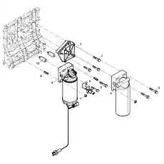 Fuel filter bracket - Блок «Fuel Filter Group»  (номер на схеме: 1)