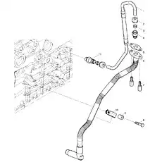 Adapter - Блок «Turbocharger Oil pipe Group»  (номер на схеме: 11)