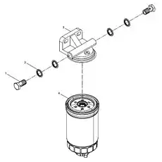 Sealing ring 612600080200 - Блок «Fuel filter assembly A169-4110002247 12270693»  (номер на схеме: 2)