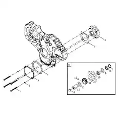 Gear 13030387 - Блок «Hydraulic pump group A151-4110002247»  (номер на схеме: 11)