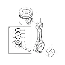 Y Piston ring kit - Блок «Piston and connecting rod group A124-4110002247»  (номер на схеме: 4)