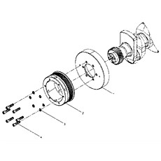 V belt pulley assembly with damper A123-4110002247