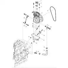 Air compressor - Блок «Air compressor assembly»  (номер на схеме: 11)