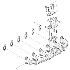 Rear exhaust manifold - Блок «Block07»  (номер на схеме: 5)