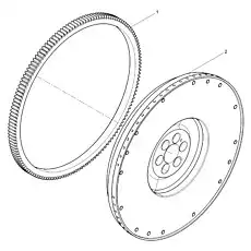 Sae 0/18,r flywheel common rail - Блок «Flywheel assembly 2»  (номер на схеме: 2)