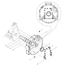 Screw - Блок «Flywheel housing assembly»  (номер на схеме: 4)