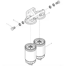 Fuel filter base - Блок «Fuel filter»  (номер на схеме: 3)