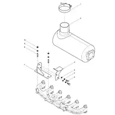 Stud bolt - Блок «Muffler assembly»  (номер на схеме: 8)