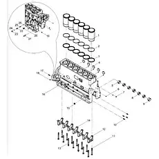 Screw - Блок «Cylinder block subassembly»  (номер на схеме: 22)