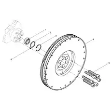 Circlip for hole - Блок «Flywheel assembly»  (номер на схеме: 3)