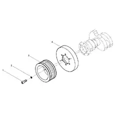 Crankshaft belt pulley - Блок «Crankshaft Pulley Group»  (номер на схеме: 3)