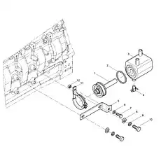 Gasket - Блок «Oil cooler assembly»  (номер на схеме: 8)