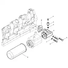 Oil filter seat assembly - Блок «Oil filter assembly»  (номер на схеме: 4)