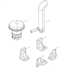 Exhaust Gas Injecting Pipe Assembly - Блок «Packing box bottom plate combination group»  (номер на схеме: 2)