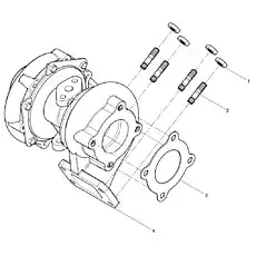 Stud - Блок «Turbocharger assembly»  (номер на схеме: 2)