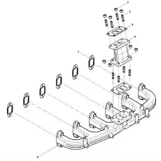 Exhaust manifold - Блок «Block07»  (номер на схеме: 6)