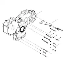 Front wall cover subassembly (gear end) - Блок «Front wall cover assembly (gear end)»  (номер на схеме: 1)