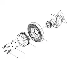 Crankshaft belt pulley - Блок «V belt pulley assembly with damper»  (номер на схеме: 3)