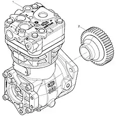 Air Compressor Gear - Блок «Air Compressor Assembly»  (номер на схеме: 2)