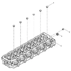 Back-up Block - Блок «Cylinder Head Assembly»  (номер на схеме: 1)
