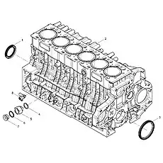 crankcase assembly - Блок «Engine Block Group»  (номер на схеме: 2)