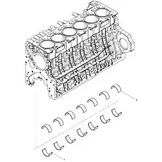 Main Bearing Lower Shell - Блок «Main Bearing Set»  (номер на схеме: 1)
