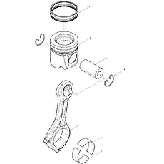 Piston Pin Retainer - Блок «Piston and Connecting Rod Group»  (номер на схеме: 4)