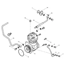 Assembled Sealing Washer - Блок «Группа воздушного компрессора»  (номер на схеме: 10)
