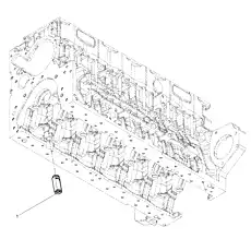 Pressure-limiting valve of the main oil passage - Блок &laquo;Группа клапанов ограничения давления&raquo;  (номер на схеме: 1)