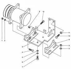 Bolt M10x35 - Блок «Кронштейн компрессора»  (номер на схеме: 12)