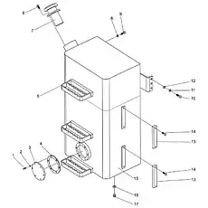 Plug М16 х1.5 - Блок «Топливный масляный бак»  (номер на схеме: 19)