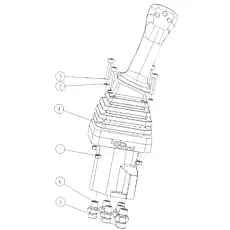 Соединение - Блок «ASSEMBLY OF LEFT VIBRATION HAND SHANK»  (номер на схеме: 5)