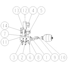 BALANCE VALVE OF RIGHT COUNTERWEIGHT CYLINDER ASSEMBLY