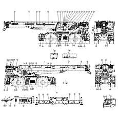 HYDRAULIC OIL TANK LIQUID LEVE HIGH INDICATING PLATE - Блок «Кран повышенной проходимости»  (номер на схеме: 50)