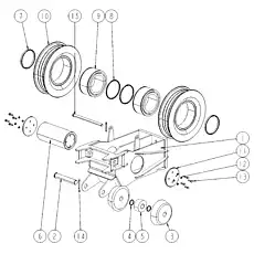 Болт M8×25 GB/T5783-2000 - Блок &laquo;Направляющее колесо&raquo;  (номер на схеме: 13)