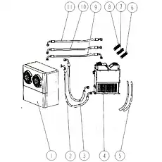 MOTOR HYDRAULIC PIPELINE OF DRAINAGE TUBE - Блок «Установка для кондиционирования воздуха»  (номер на схеме: 11)