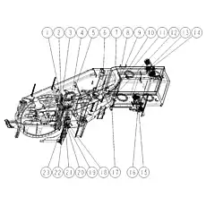 BALANCE VALVE OF RIGHT COUNTERWEIGHT CYLINDER ASSEMBLY - Блок «Вспомогательные трубопроводы»  (номер на схеме: 13)