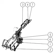 PIPE OF MAIN WINCH AND SLEWING - Блок «Гидравлическая система транспортного трубопровода»  (номер на схеме: 3)