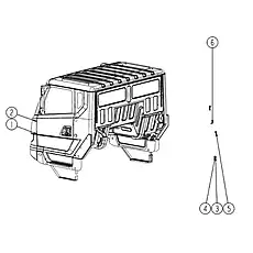 шпилька 4×30 GB/T91-2000 - Блок «Кабина оператора»  (номер на схеме: 6)