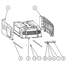 болт M8×45 GB/T16674.1-2004 - Блок «Капот в сборе»  (номер на схеме: 10)