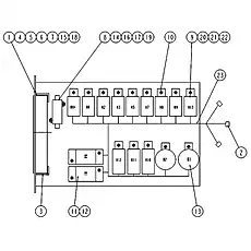 15 плавких предохранителей - Блок «Панель управления в сборе»  (номер на схеме: 4)