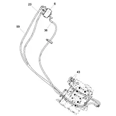 ШЛАНГ В СБОРЕ - Блок «Гидравлическая система управления»  (номер на схеме: 59)